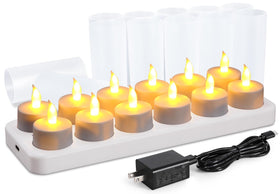 WoneNice rechargeable tealights pack adds soft ambient glow for intimate dinners.