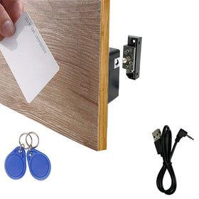 WOOCH RFID lock showing a robust metal latch for durable cabinet security.