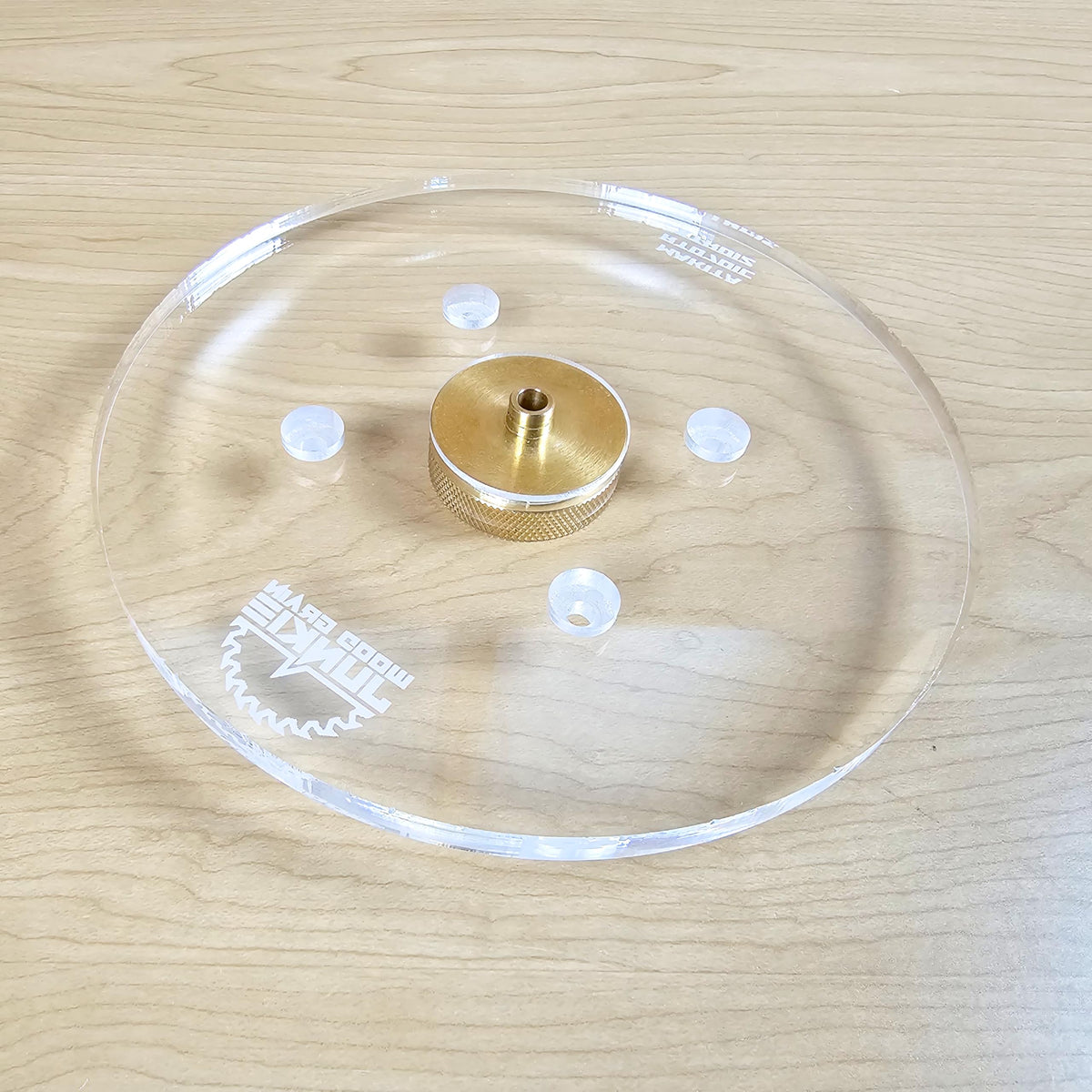 USA-made TrimFit Pro base plate highlights durable construction for woodworking projects.
