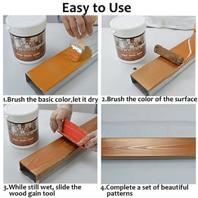 Wood Graining Tool Set 6-inch rubber tool larger textures for decks and floors