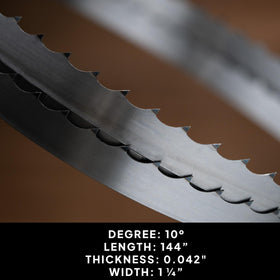 Wood-Mizer portable sawmills compatibility with 144in blades for versatile cutting.