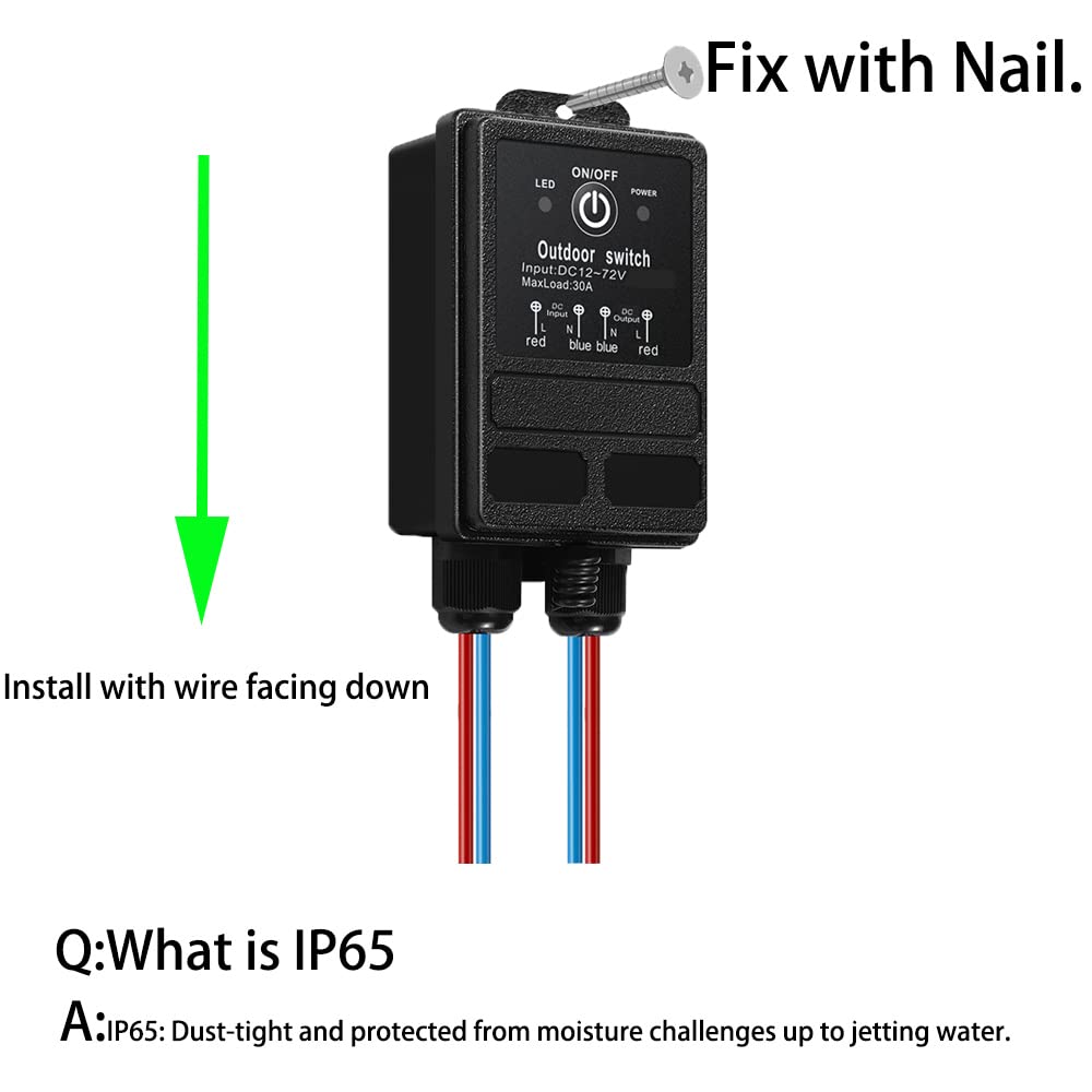 WOODGUILIN multi-application relay for pumps, lights, gates, and more.