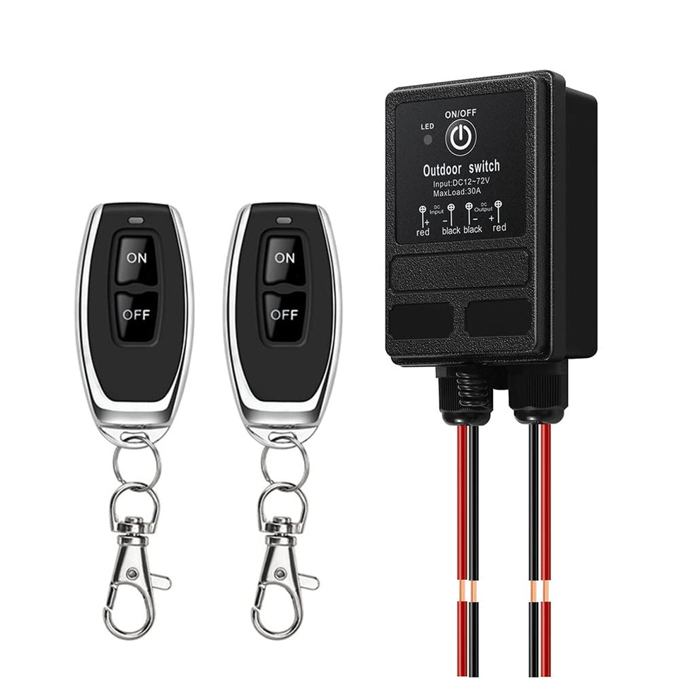 WOODGUILIN relay switch with IP65 waterproof rating for outdoor reliability.
