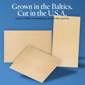 Woodpeckers B/BB grade face veneer offering smooth engraving-ready surface.