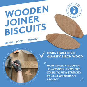Woodpeckers joiner biscuits showing invisible joint for 90-degree joins