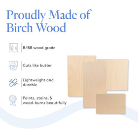 Woodpeckers birch wood panel from snowy forests: durable and creep resistant for long projects.
