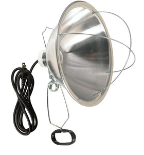 Woods clamp lamp with 10-inch reflector for precise task lighting.