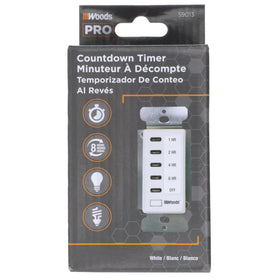Woods in-wall timer bathroom-fan-use enabling hands-free exhaust control