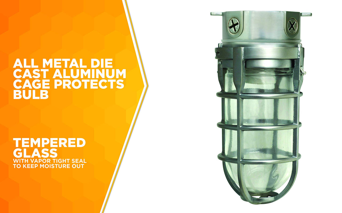 Woods L1706 ceiling-mount saves space in cluttered areas.