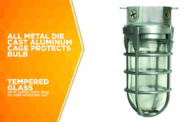 Woods L1706 ceiling-mount saves space in cluttered areas.