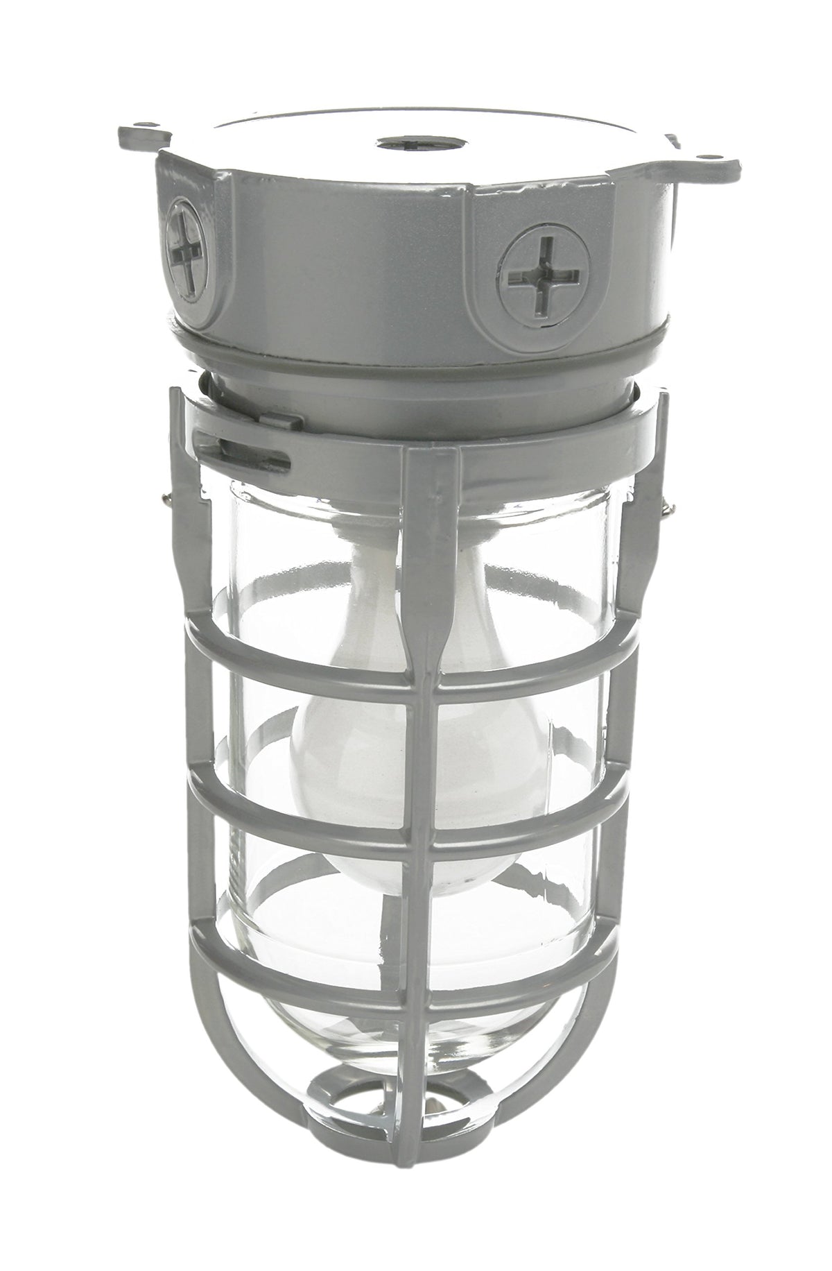 Woods L1706 vandal-resistant security light mounted ceiling for basements and workshops.