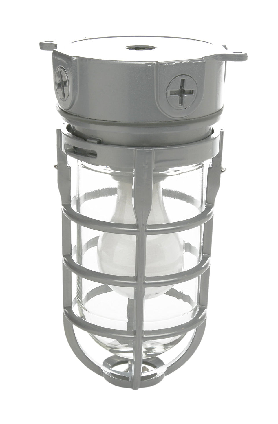 Woods L1706 vandal-resistant security light mounted ceiling for basements and workshops.