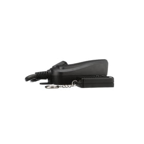 Woods outdoor wireless remote control shown for hands-free power access.