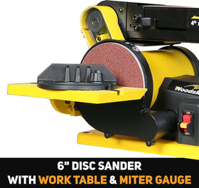 Woodskil Steel Base worktable provides sturdy support.