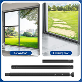 WooFog black finish security bar complements modern homes