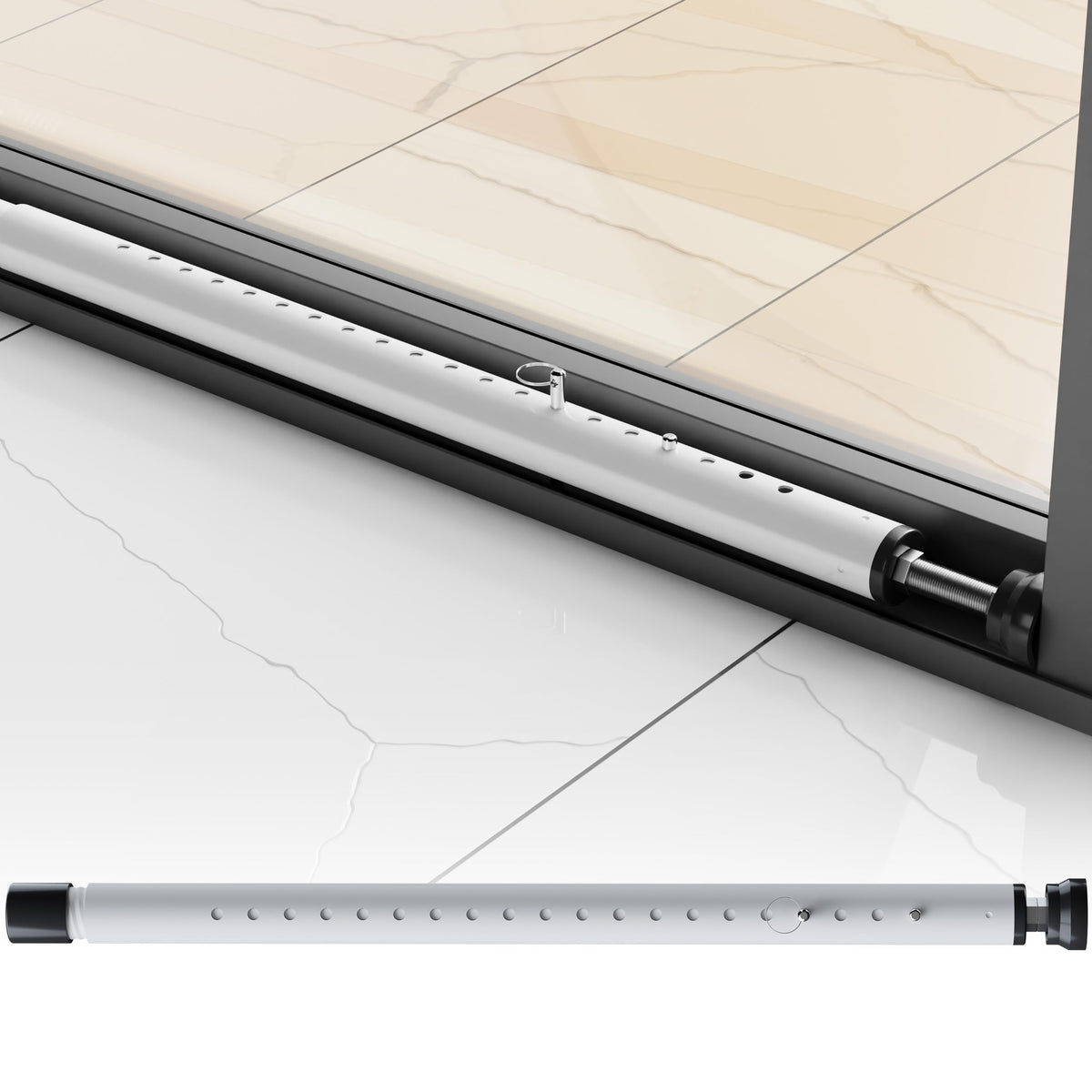 WooFog interior window bar for sliding doors reduces hazards.