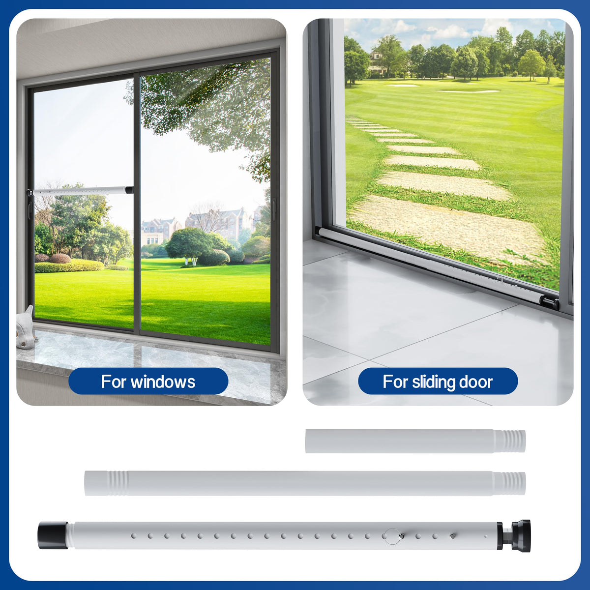 WooFog pet-door sliding bar helps keep pets inside.