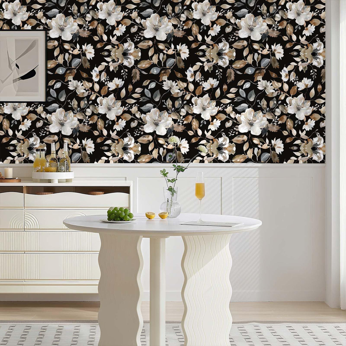 Wookmmy removable wallpaper comes off clean with no residue left behind.