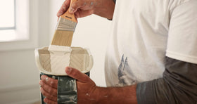 Brass-plated ferrule detail on Wooster Q3211-2 enhances durability.
