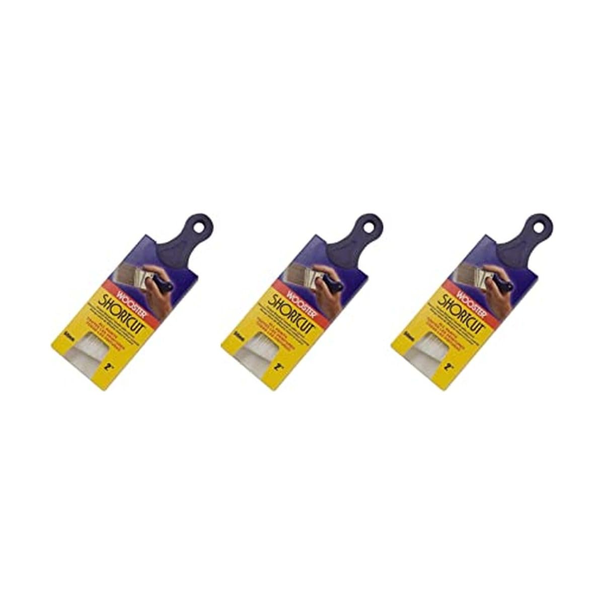 Wooster Q3211-2 shortcut angle sash brush for precise cuts in tight spaces.
