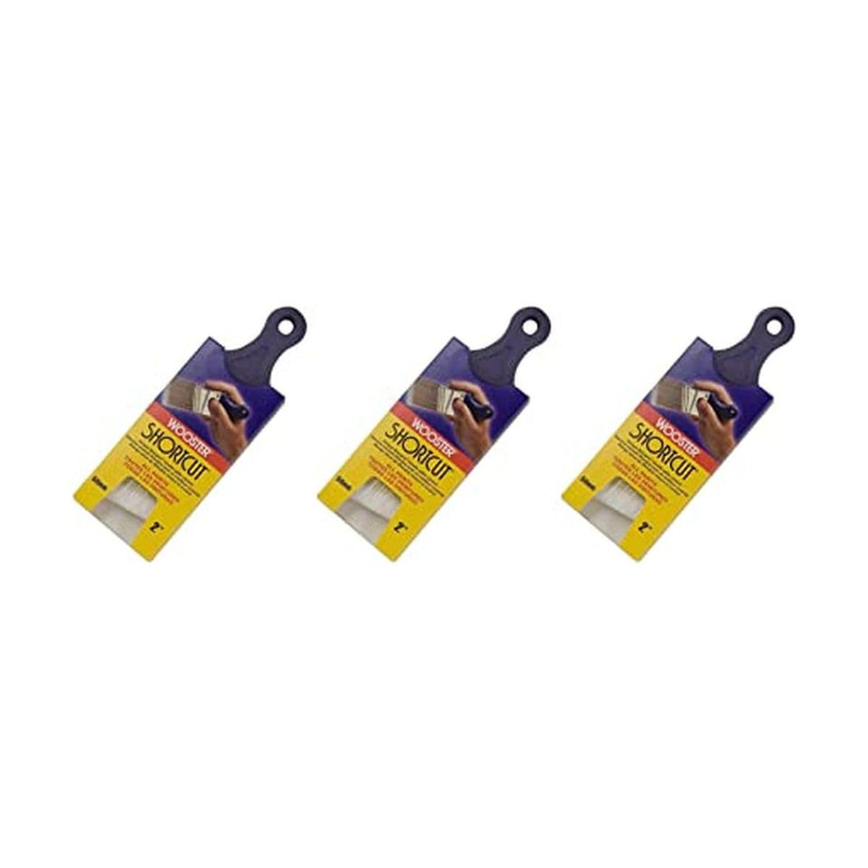 Wooster Q3211-2 shortcut angle sash brush for precise cuts in tight spaces.