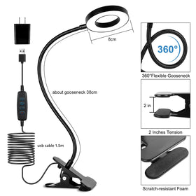 Woputne lamp with 360° neck adjusted toward a desk area