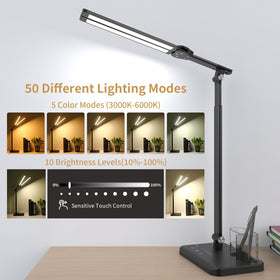 Woputne lamp height-adjustable to fit over monitors and desks