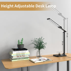Woputne lamp with USB-C and USB-A ports for charging devices