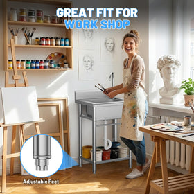 Worcest 3.5 inch backsplash helps keep walls clean.