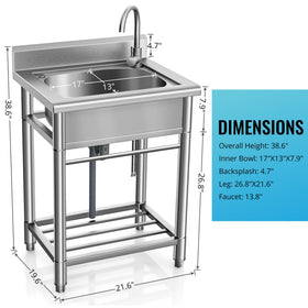 Worcest ideal for garage, shop, laundry, or farmhouse kitchens.
