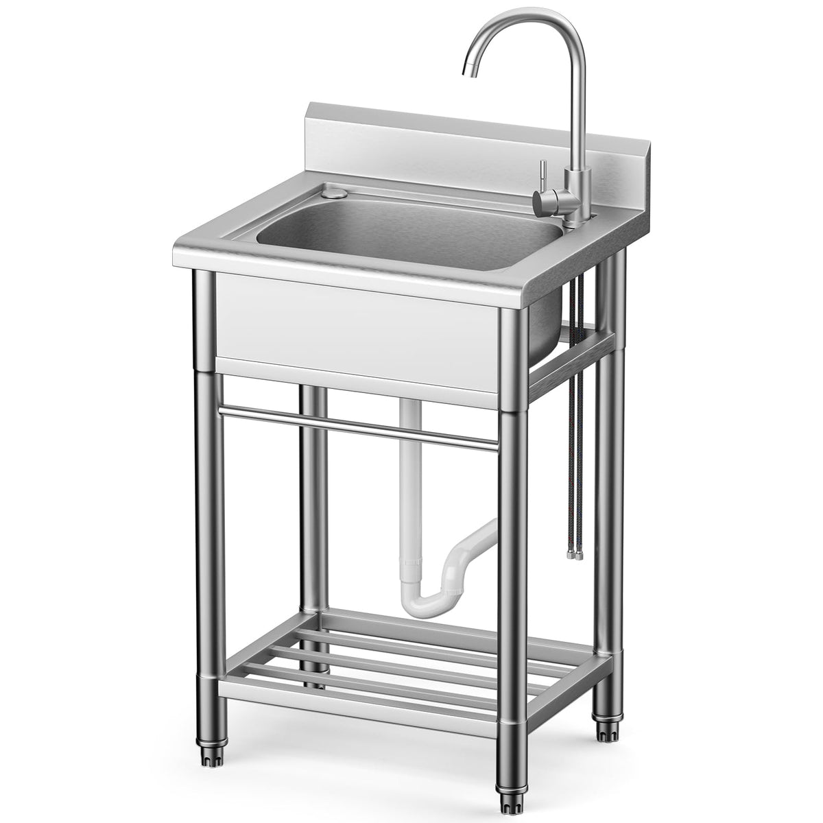Worcest utility sink with hot and cold inlet for versatile kitchen or workshop tasks.