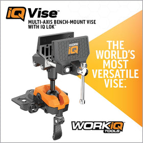 WORK IQ TOOLS quick cam locking provides fast, secure adjustments at any angle.
