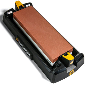Work Sharp benchtop whetstone setup showcasing a stable sharpening surface for precise edges.