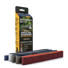 Work Sharp WSSAKO81113 P120 belt for rapid edge prep on Ken Onion blades