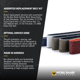 Work Sharp WSSAKO81113 X22 belt for consistent medium grit blade refinement
