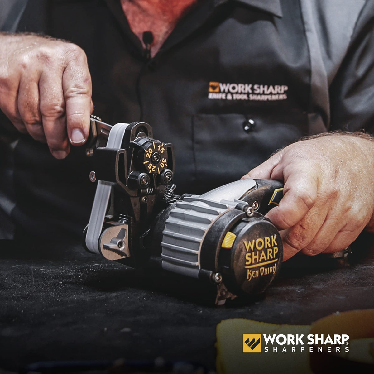 Work Sharp WSSAKO81113 X65 belt for aggressive coarse sharpening on Ken Onion tools