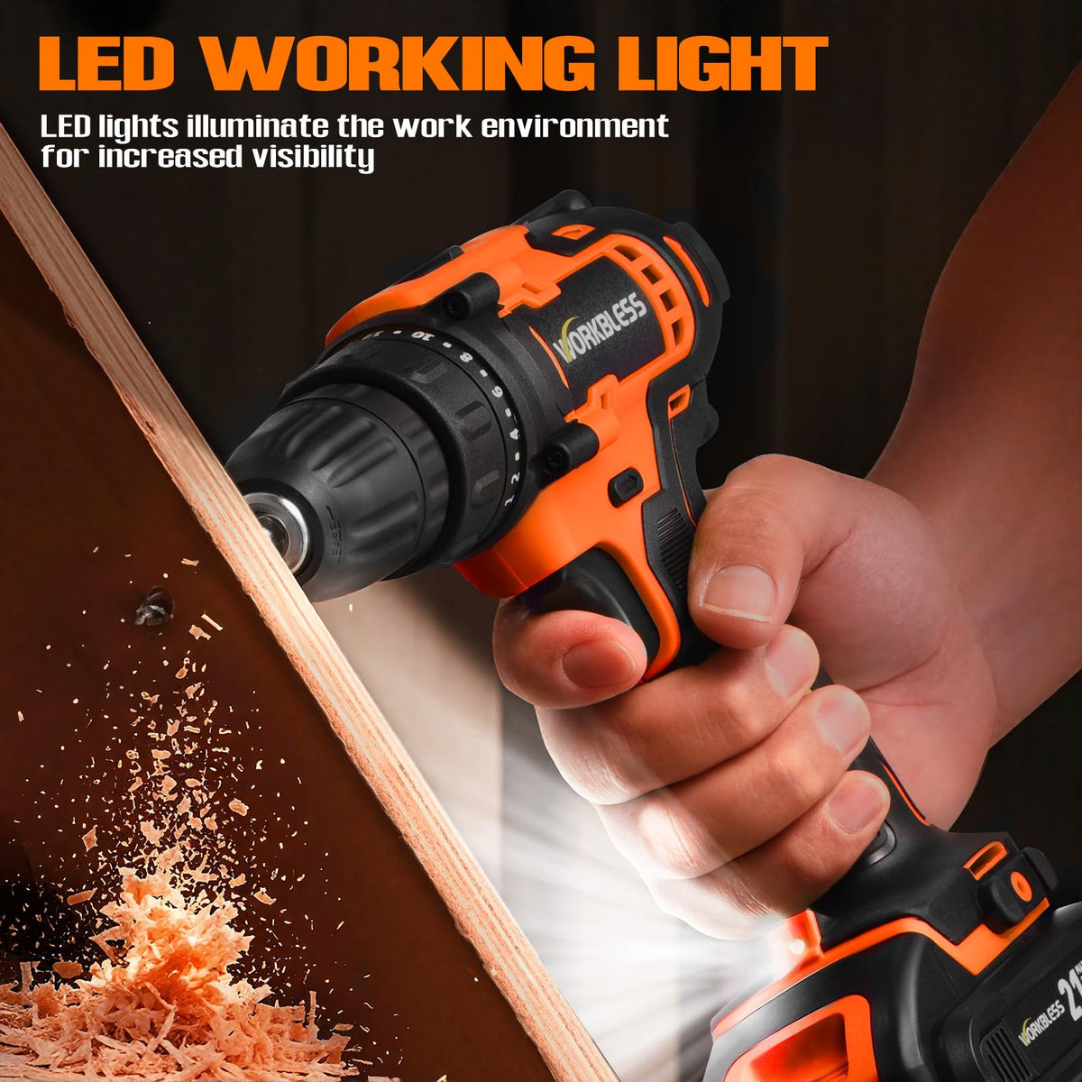 WorkBless elastic flexible shaft reaches tight spaces.