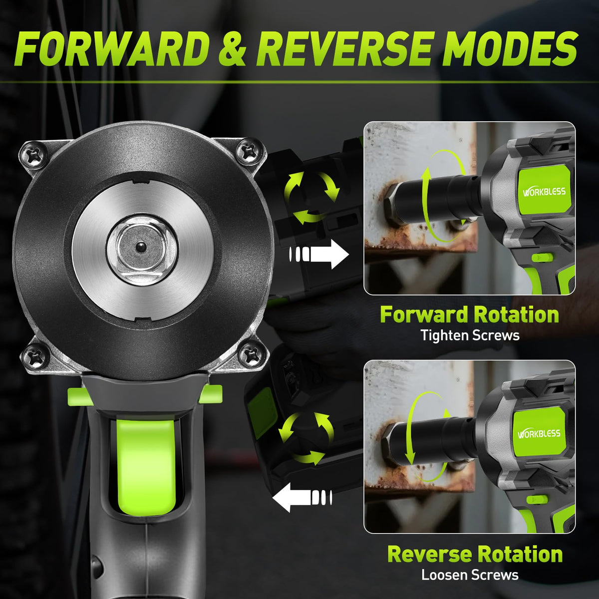 WorkBless rapid charger delivers 80% in 60 minutes.