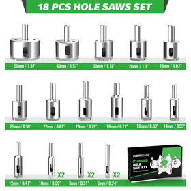 WORKEASE 6-50 mm hole sizes for versatile tile and glass installations