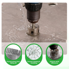 WORKEASE drill kit close-up highlighting durable steel and diamond grit