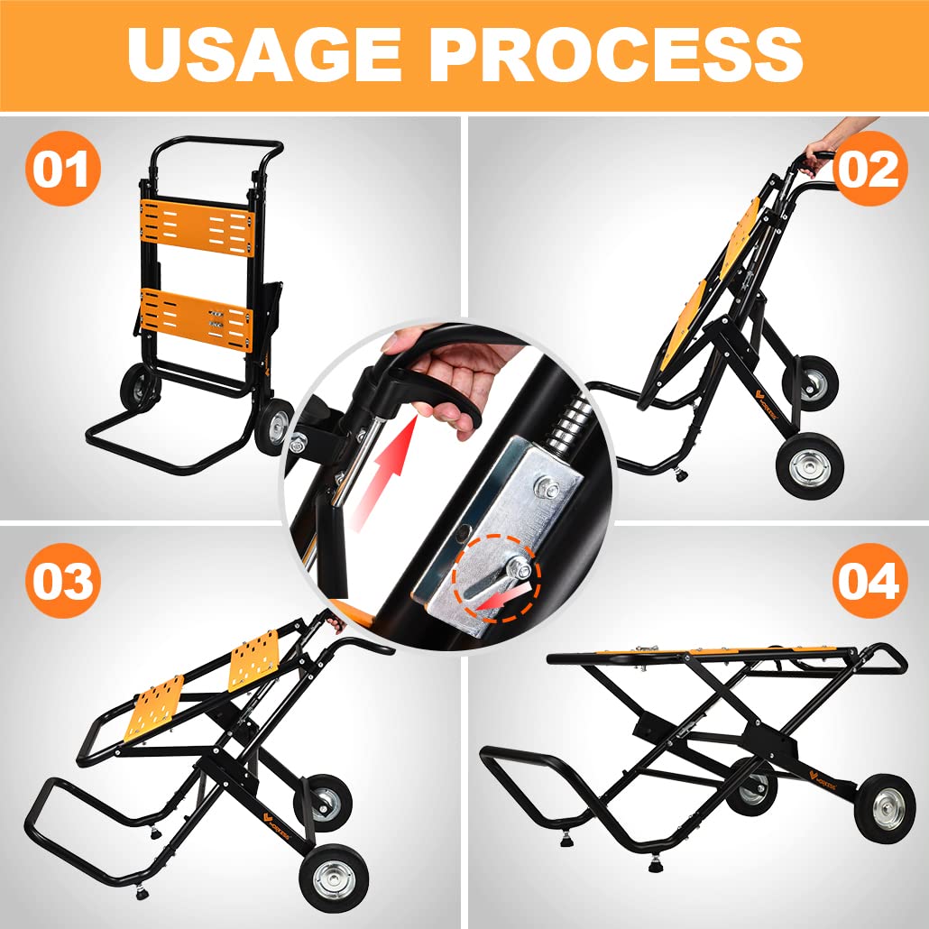 Workess easy-fold release pin lever simplifies storage and setup.