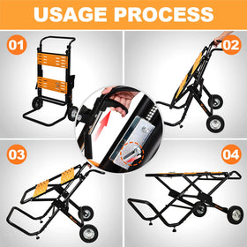 Workess easy-fold release pin lever simplifies storage and setup.