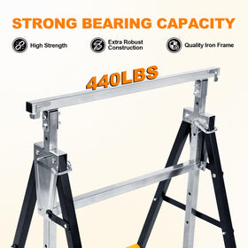 WORKESS sawhorses demonstrate 880 lbs load capacity in heavy-duty use.