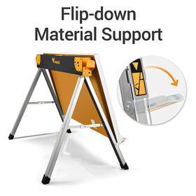 WORKESS sawhorses steel-construction delivers durable stability for projects.
