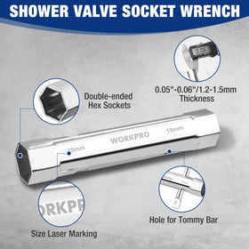WORKPRO 125mm tommy bar offers extra reach in tight spaces