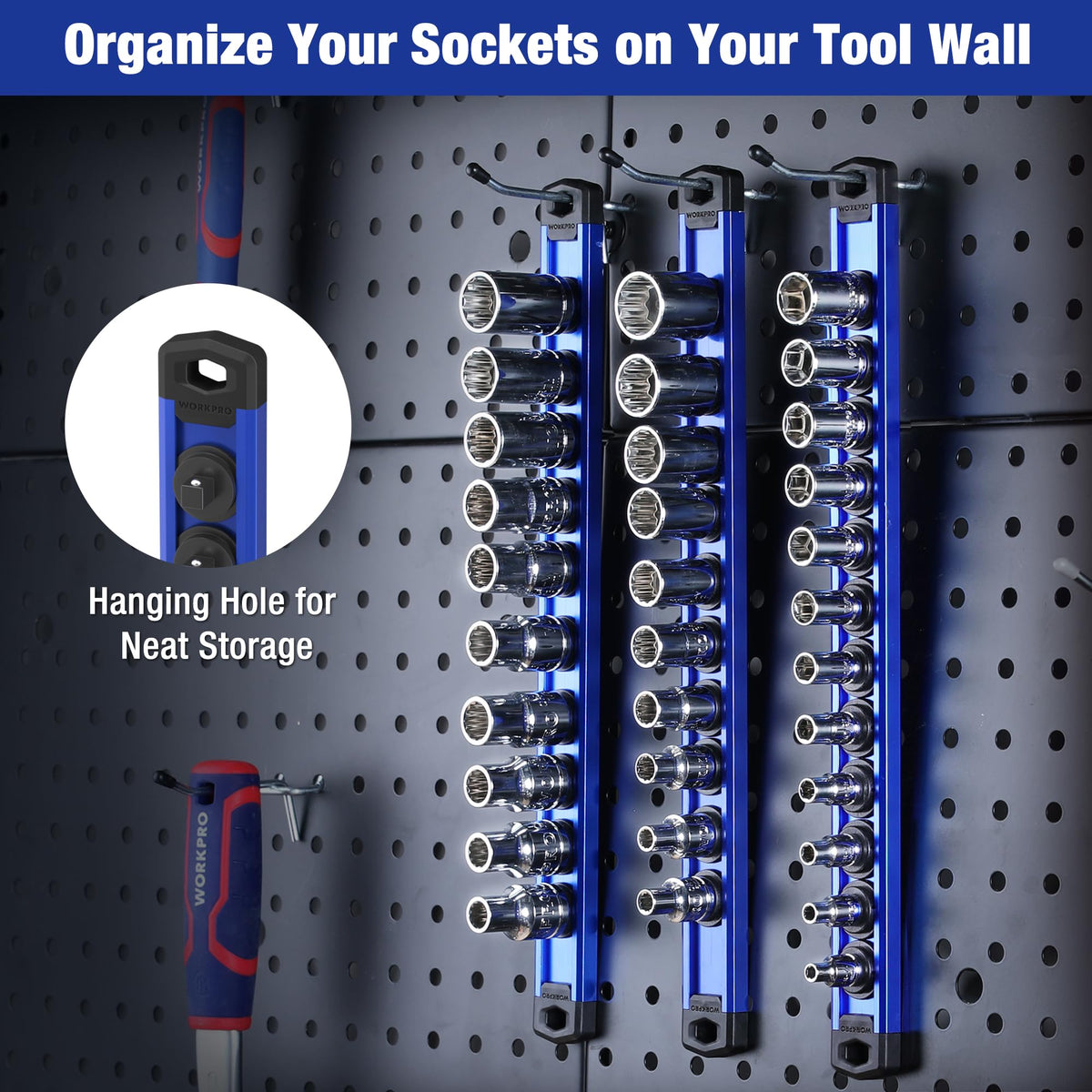 WORKPRO 13.2 inch length keeps a full set neatly arranged