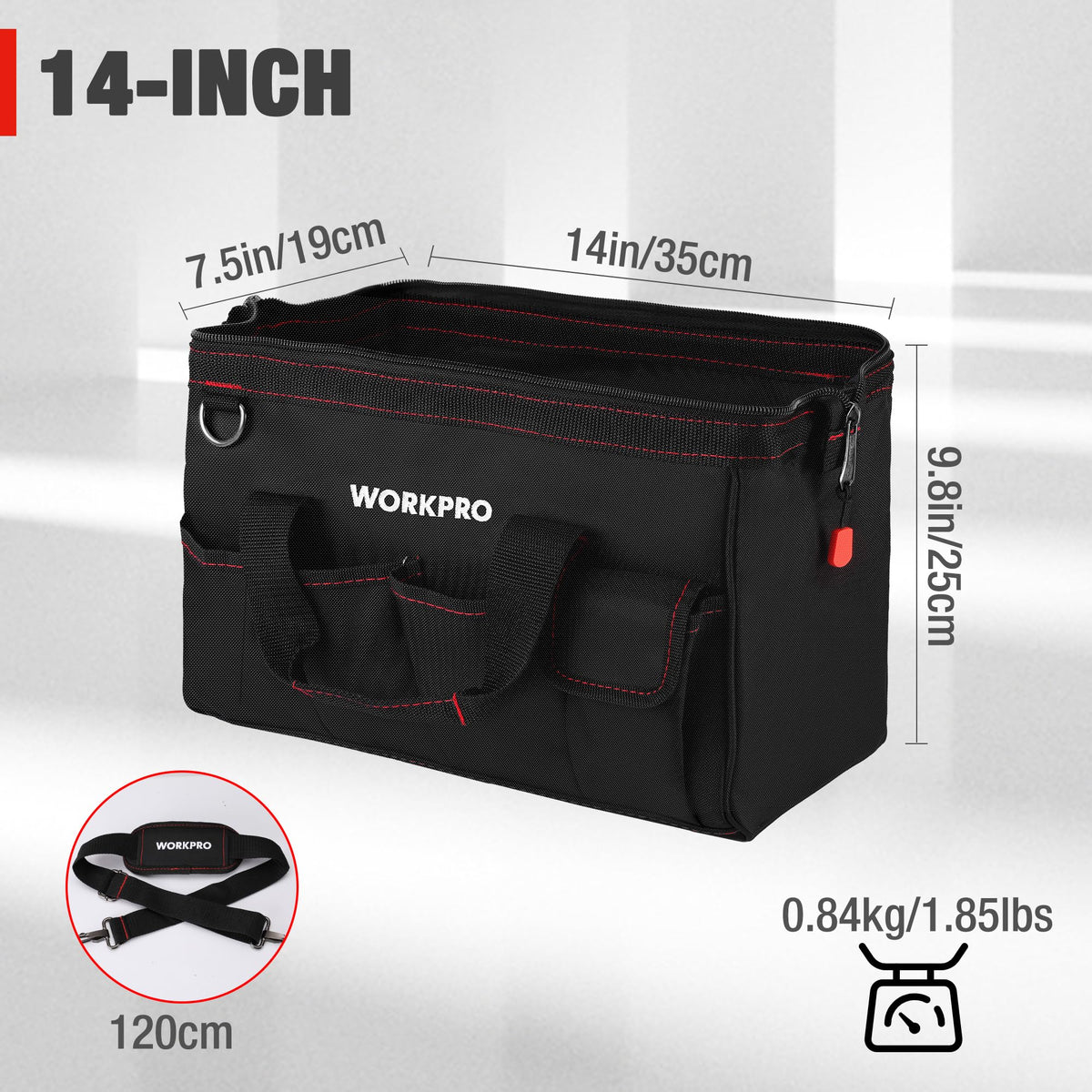 WORKPRO interior layout shows spacious storage for organized tools.