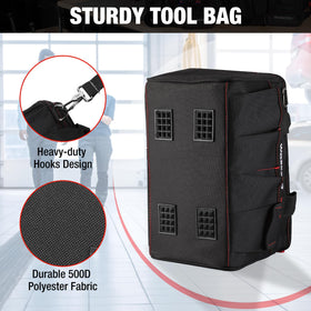 WORKPRO padded handle improves comfort during every carry.