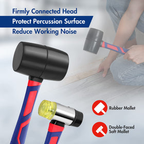 WORKPRO 16oz ball-peen hammer for shaping metal and riveting, close-up.