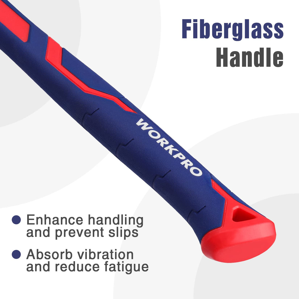 WORKPRO 16 oz claw hammer in woodworking use for precise driving.